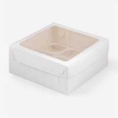 Коробка на 9 капкейков с окном белая 23,5х23,5х10 см 040860, 99 ₽ Коробка на 9 капкейков с окном белая 23,5х23,5х10 см 040860
