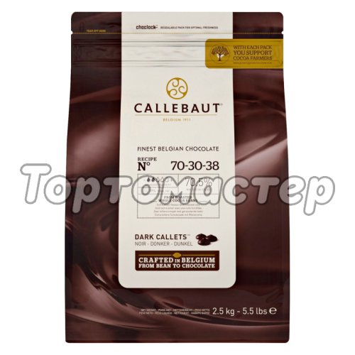 Шоколад горький CALLEBAUT 70,5% 2,5 кг 70-30-38RT-U71