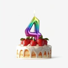 Свеча декоративная Цифра "4" Шар Радуга 5311071, 139 ₽ Свеча декоративная Цифра "4" Шар Радуга 5311071