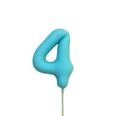 Фигурка из шоколадной глазури "Воздушный шарик голубой цифра 4" ФГ174(голубой4)	