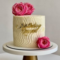 Топпер декоративный акриловый "Birthday Queen" Золото 11х5,5см 