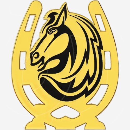 Набор топперов декоративных акриловых "Подкова" Золото 3,5х4 см 4 шт ТСК220