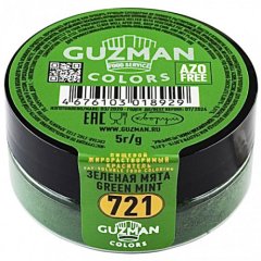 Краситель пищевой сухой жирорастворимый GUZMAN 721 Зелёная мята 5 г 721, 419 ₽ Краситель пищевой сухой жирорастворимый GUZMAN 721 Зелёная мята 5 г 721