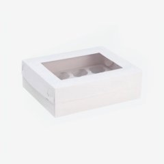 Коробка на 12 капкейков с окном белая 32х25х10 см КУ-117 , 432101;  7904604    , 110 ₽ Коробка на 12 капкейков с окном белая 32х25х10 см КУ-117 , 432101;  7904604