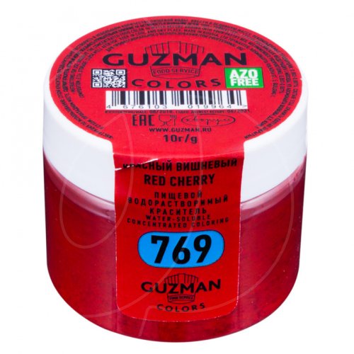 Краситель пищевой сухой водорастворимый GUZMAN "Красный вишнёвый 769" 10 г 769, 419 ₽ Краситель пищевой сухой водорастворимый GUZMAN "Красный вишнёвый 769" 10 г 769