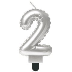 Свеча декоративная Цифра "2" Шар Серебро 622096-2	, 89 ₽ Свеча декоративная Цифра "2" Шар Серебро 622096-2
