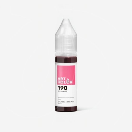 Краситель пищевой гелевый водорастворимый Art Color "Pro 190 Розовый" 15 мл 190