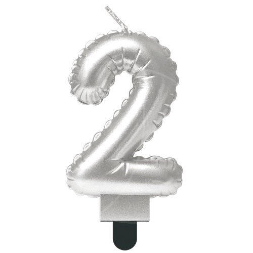 Свеча декоративная Цифра "2" Шар Серебро 622096-2	, 89 ₽ Свеча декоративная Цифра "2" Шар Серебро 622096-2