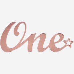 Топпер декоративный акриловый "One" Розовый 9х4 см , 190 ₽ Топпер декоративный акриловый "One" Розовый 9х4 см