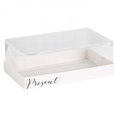 Коробка для сладостей с прозрачной крышкой "Present" 22х8х13,5 см 4807280, 85 ₽ Коробка для сладостей с прозрачной крышкой "Present" 22х8х13,5 см 4807280