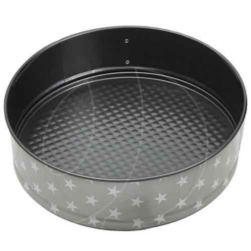 Форма металлическая разъёмная с антипригарным покрытием Круг серый в звёздочки 18 см 2803212