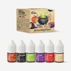 Набор красителей пищевых гелевых водорастворимых Art Color "Зельеварение 6 цветов" , 390 ₽ Набор красителей пищевых гелевых водорастворимых Art Color "Зельеварение 6 цветов"