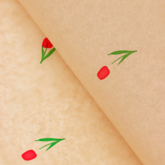 Бумага упаковочная Тишью "Тюльпаны красные" 50х70 см 10 шт 9942636