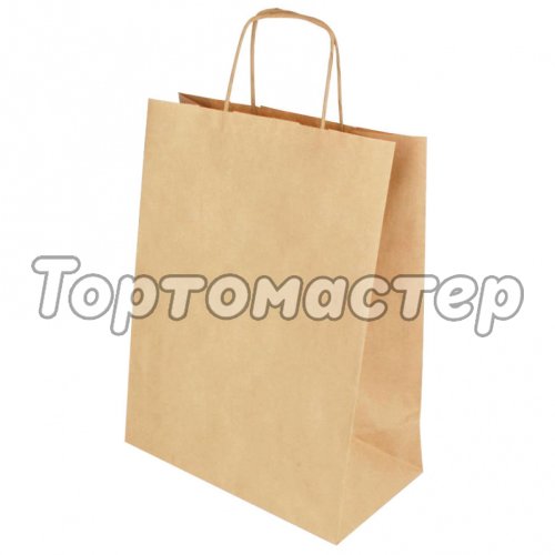 Пакет бумажный с ручками Крафт 26х15х35 см OSQ CarrBag TW 260